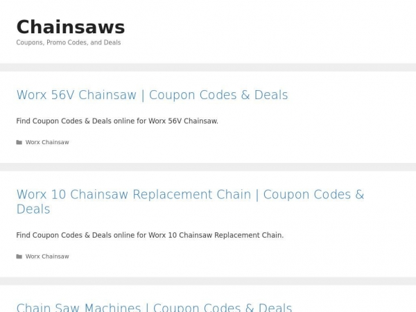 chainsaws.discountcodeusa.com