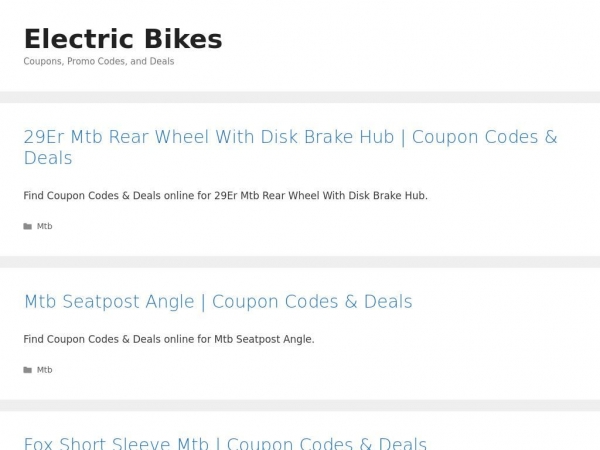 electricbikes.discountcodeusa.com