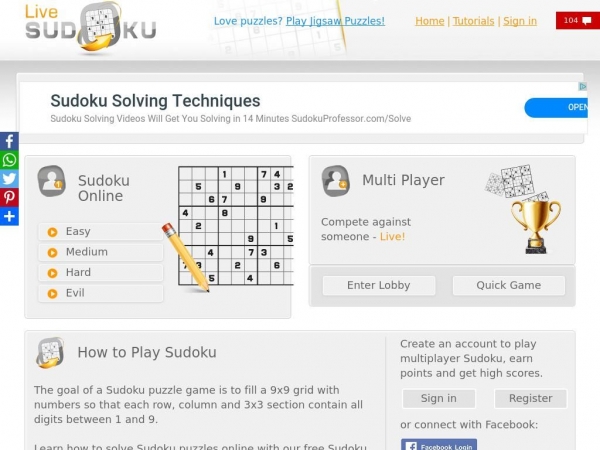 livesudoku.com