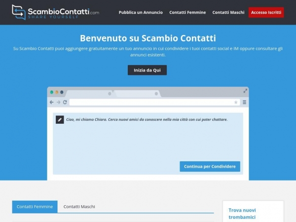 scambiocontatti.com