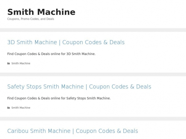 smithmachine.discountcodeusa.com