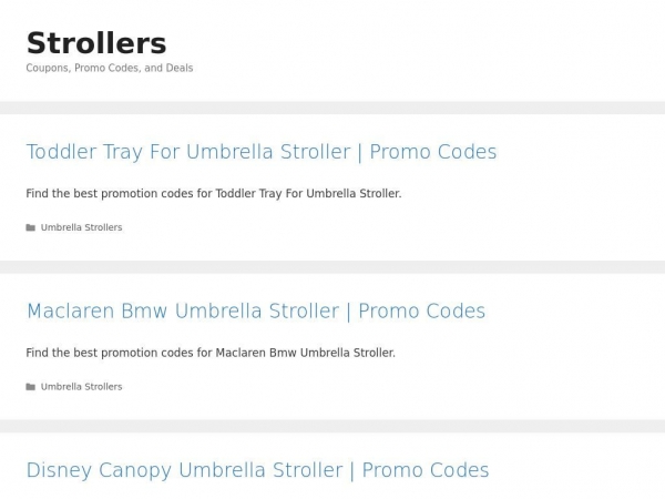 strollers.promocodescanada.com