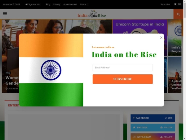 indiaontherise.com